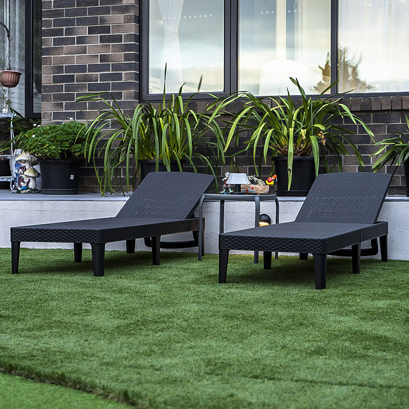 Garden furniture collection with functional and aesthetic design features.
