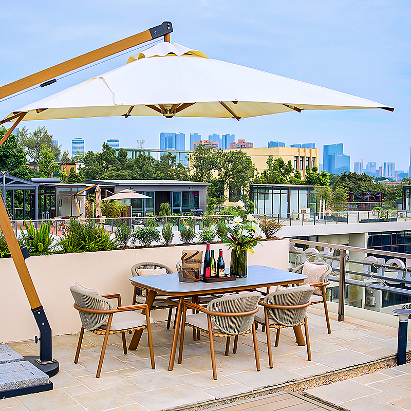 Contemporary sunroom and patio furniture setup for garden and outdoor living.