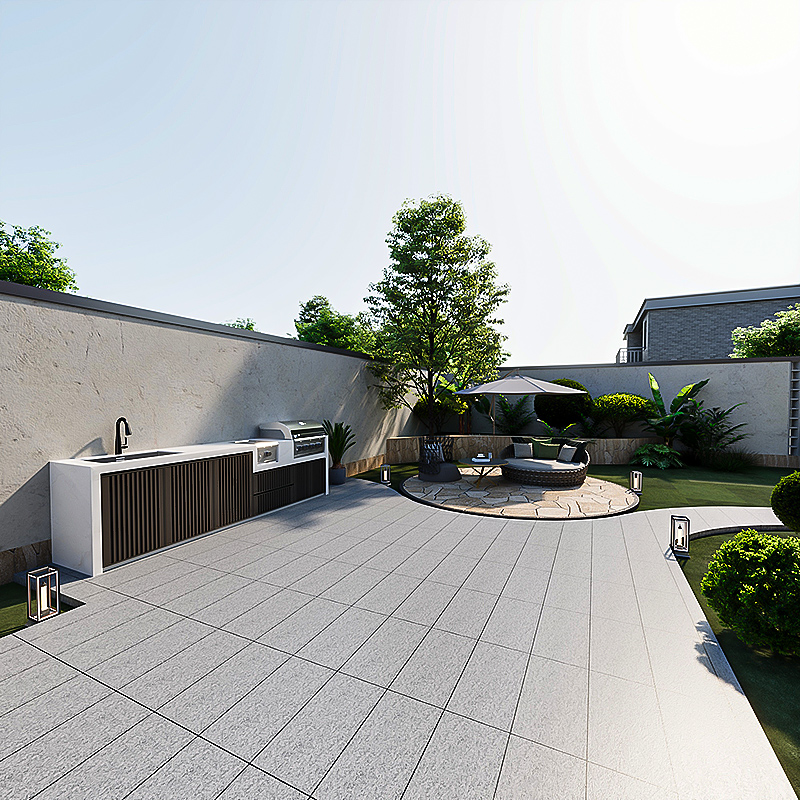 Outdoor garden furniture setup for relaxation and patio enjoyment.