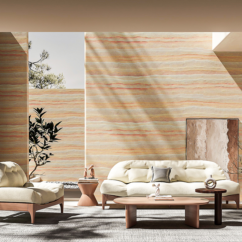 Rammed Earth Wall-Soft Stone