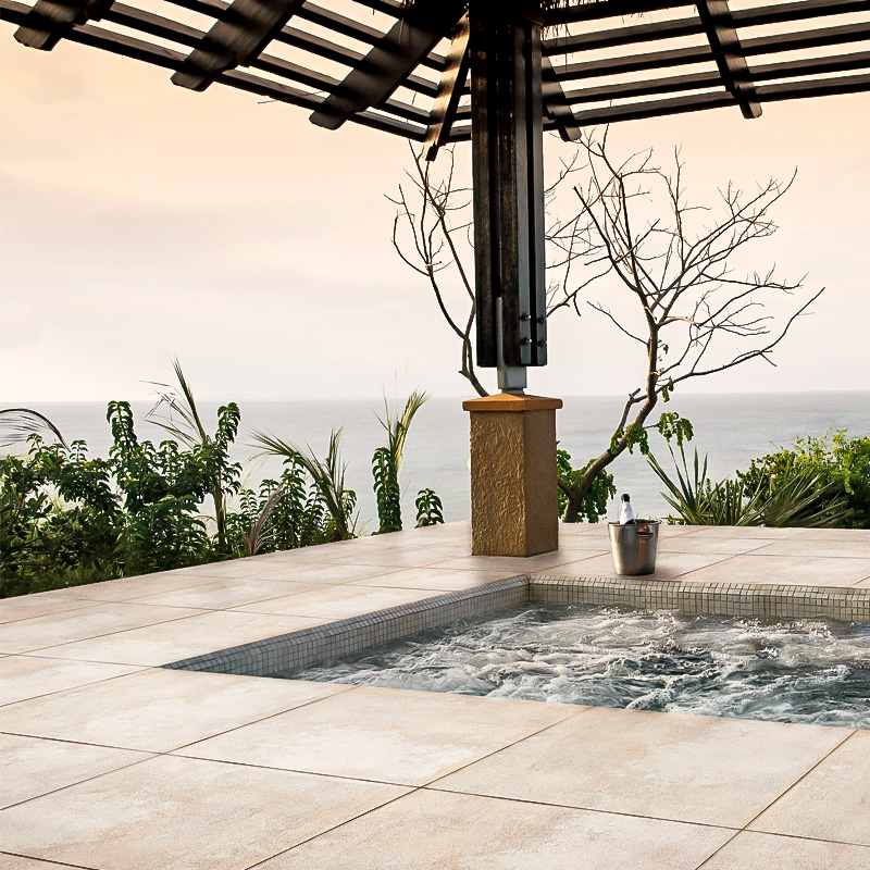 Outdoor furniture detail for patio layout.