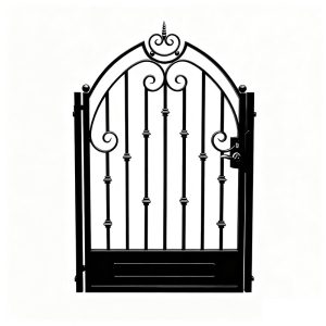 Bamboo-Curved Arch Top Side Gate