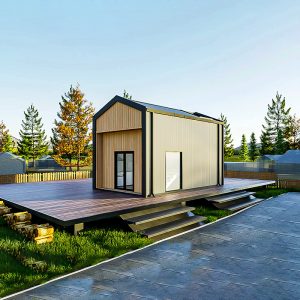 Backyard furniture layout showcasing modular and modern design.