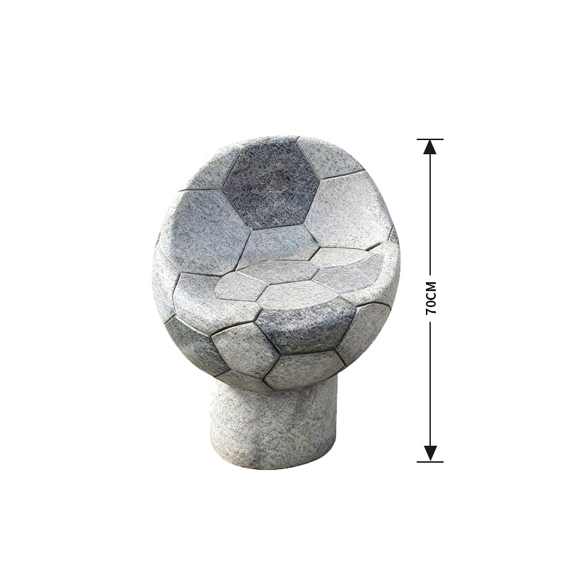 Soccer Chair-Granite Stone Sculpture