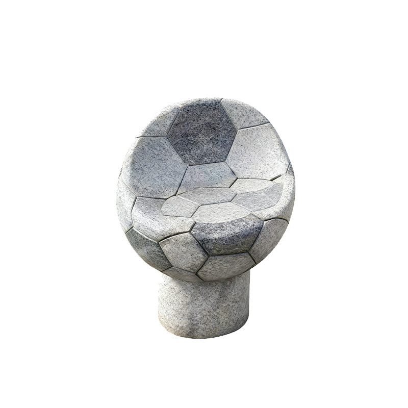 Soccer Chair-Granite Stone Sculpture