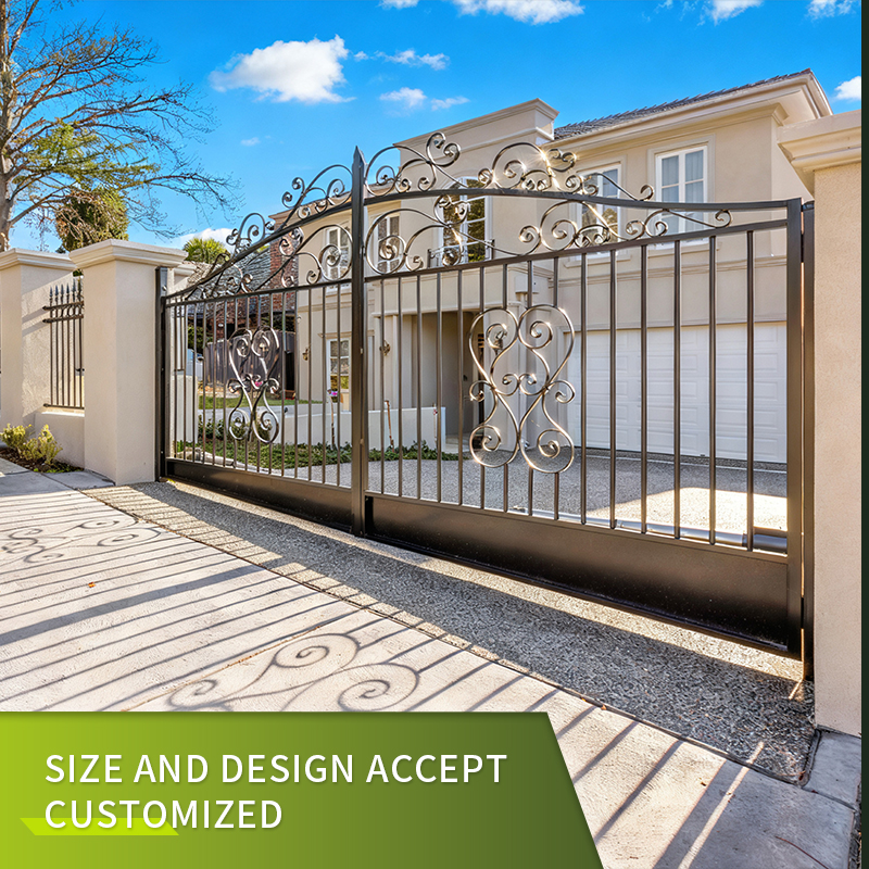 Amour -Curved Arch Top Double Swing Gate
