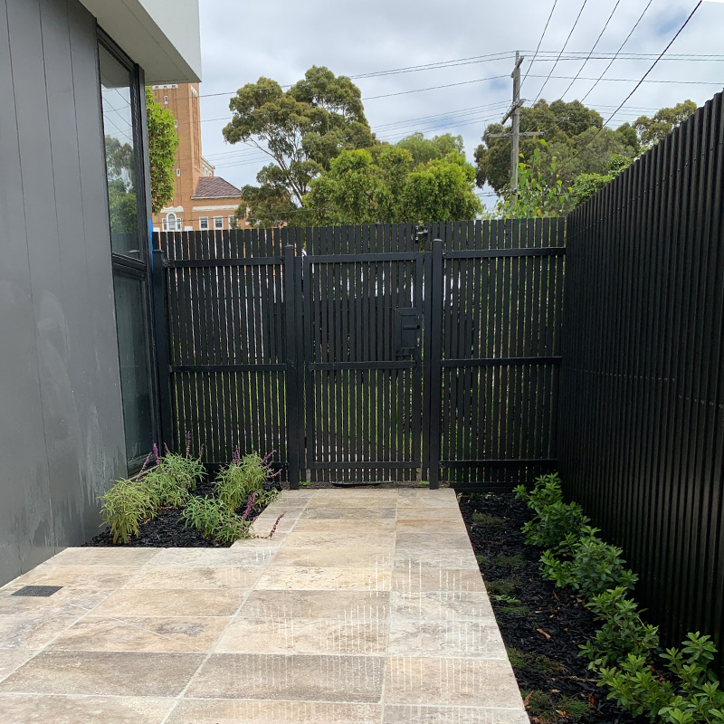 Contemporary garden seating set with table for backyard comfort.