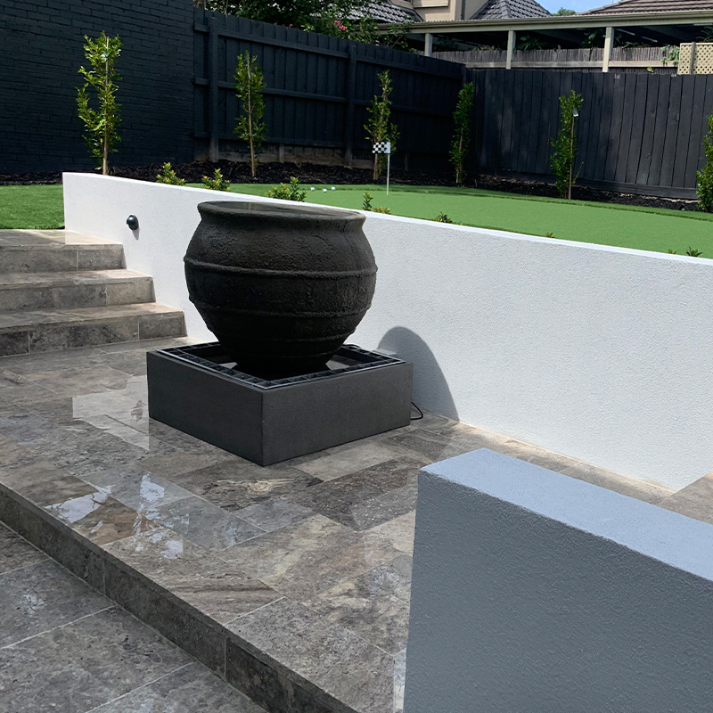 Patio furniture set featuring modern design for garden spaces.