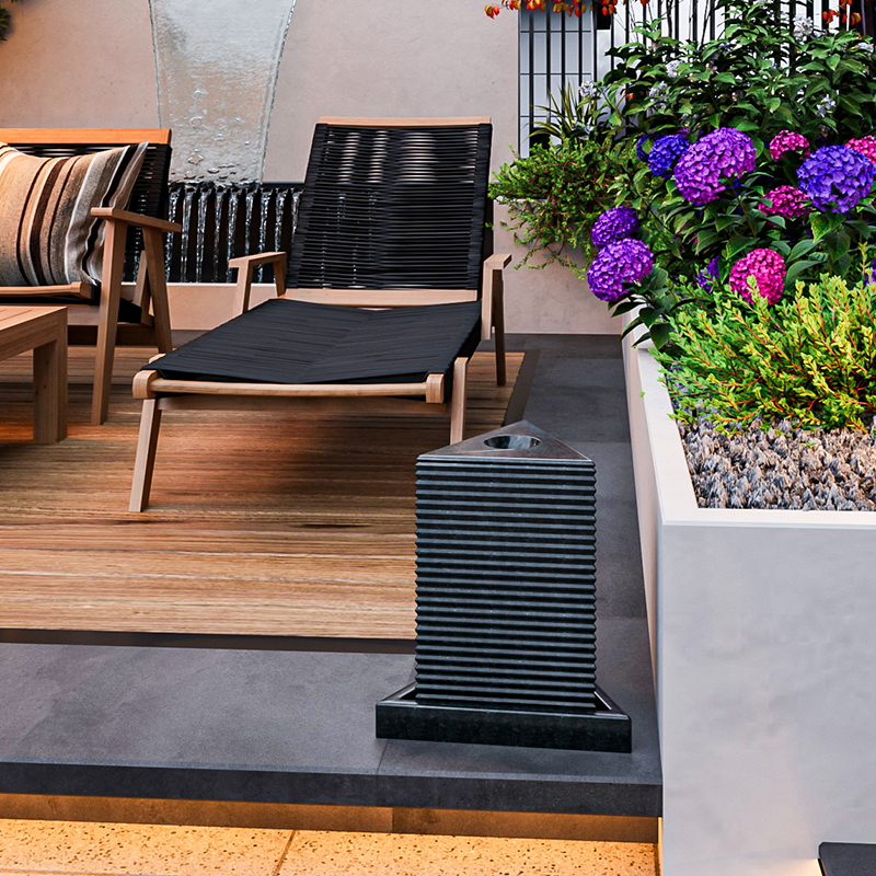 Outdoor lounge furniture layout for patio and garden comfort.
