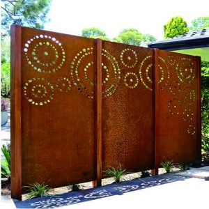 Light Spiral-Corten Steel Decorative Panel