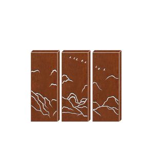 Ridge-Corten Steel Decorative Panel