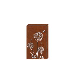 Floral Glyph-Corten Steel Decorative Panel