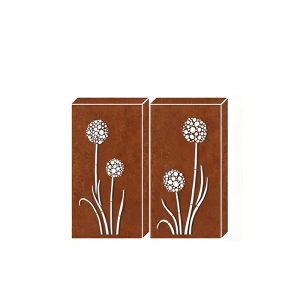 Flora Order-Corten Steel Decorative Panel