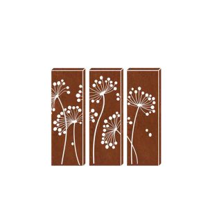 Floral Realm-Corten Steel Decorative Panel