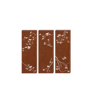 Bloom Cast-Corten Steel Decorative Panel