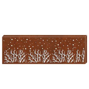 Floral Field-Corten Steel Decorative Panel